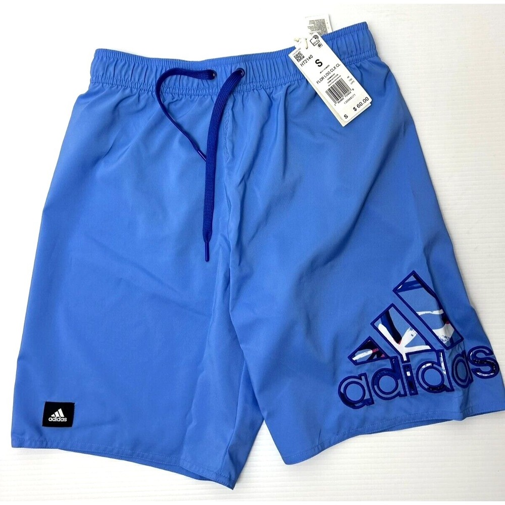Adidas Men's Size Small CLX Classic Swim Shorts Trunks Blue Fusion HT2140